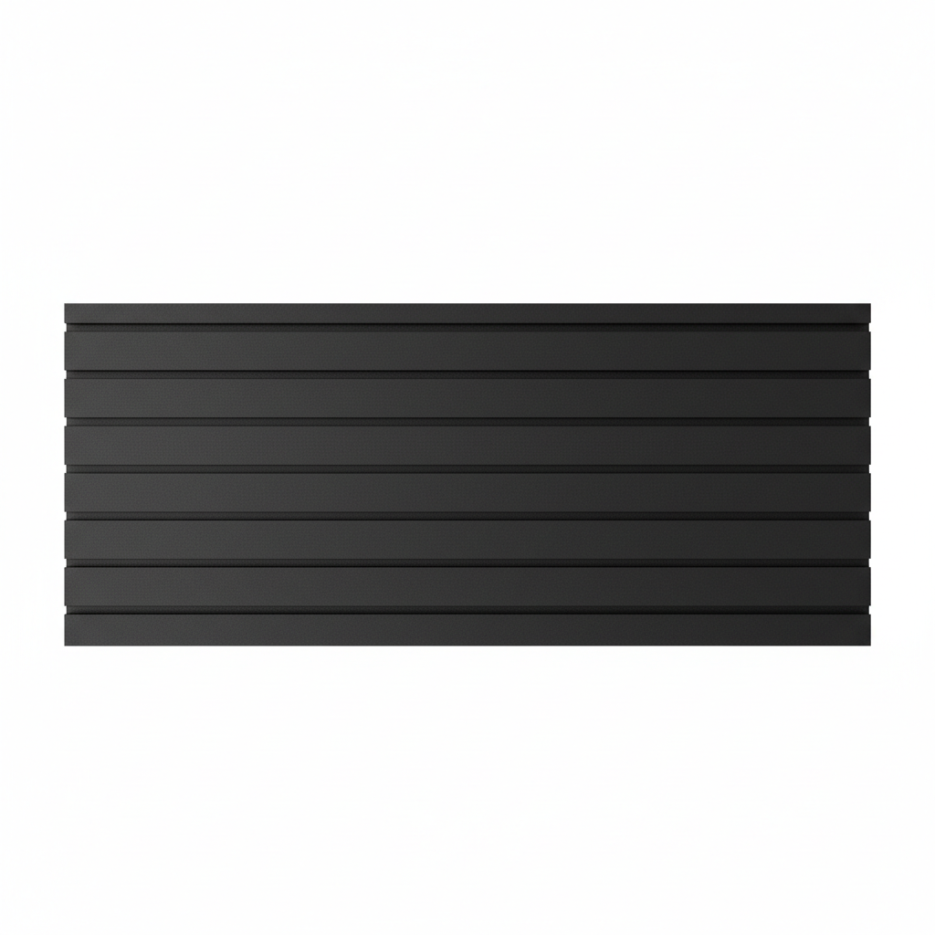 Black Slotted Wall Panel