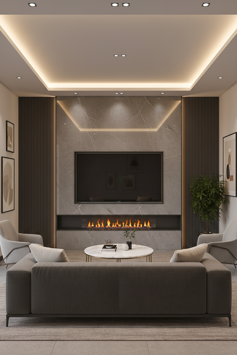 TV and Fireplace Installation